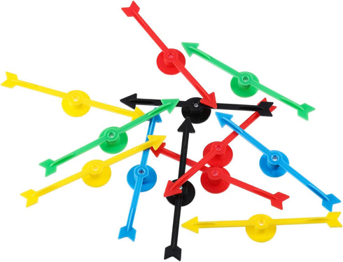 CHENGU 25 Pieces 4 Inch Arrow Spinners in 5 Colors for Classroom Activities, Magic Spinner Plastic Board Game