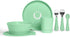 Ubbi Food-Grade Non-Toxic Toddler Feeding Set with Interchangeable Suction Base, Stainless Steel