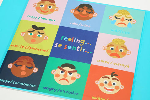 Manhattan Toy Making Faces 34-Piece Bilingual Emotion Toy for Kids 3 Years and Up, English and French Learning
