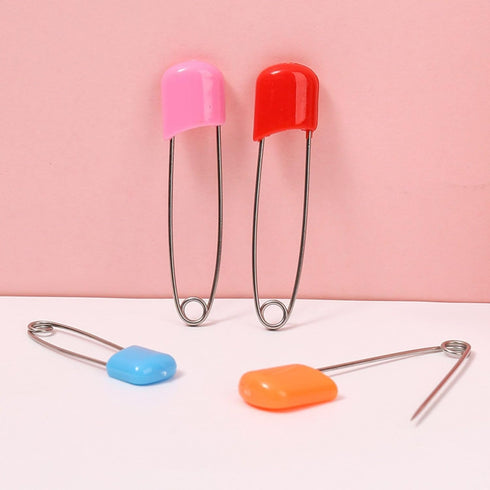 Essivox 20Pcs 2 Inch Safety Diaper Pins, Safety Locking Holder Colorful Safety Pins for Cloth Nappies and Accessorie