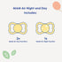 MAM Air Day & Night Baby Pacifier, Glows in The Dark for Sensitive Skin, 3 Pack (6-16 Months, Boy)