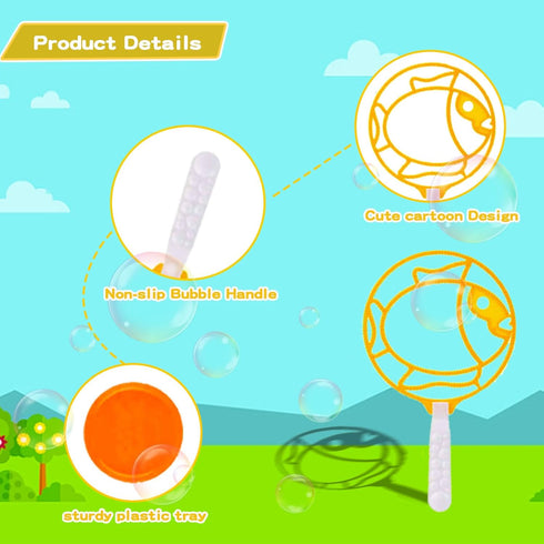 Bubble Wands Set - 32pcs Large Bubble Wand Toy Set for Kids Summer Outdoor Activity Party Birthday Fun