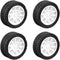 uxcell 30mm Rubber RC Wheel Tires - DIY Model Robots, 4pcs, White and Black