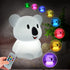 Koala Night Light for Kids, Silicone Bedside Bedroom Lighting, Color Changing Baby Nursery Light