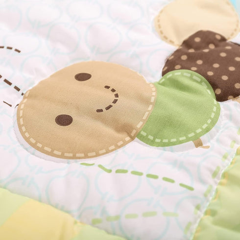 CribMATE 1 PC Nursery Crib Quilted Comforter Baby Girl Baby Boy Crib Bed Quilt/Comforter Baby Gift Idea (Green
