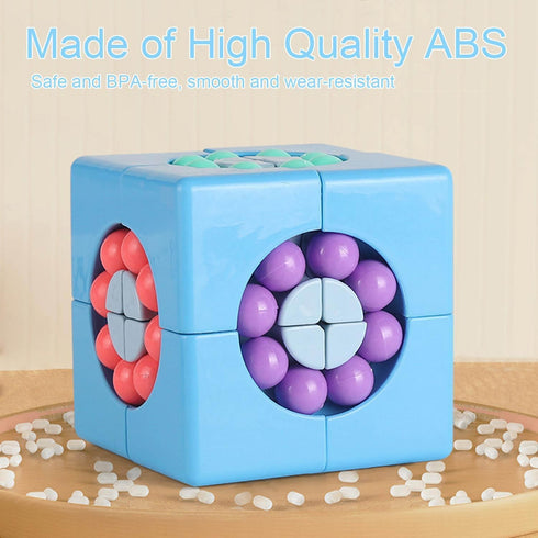 YUDANSI Magic Bean Puzzle Toy, Rotating Cube Educational Puzzle for Kids Age 3+, Brain Teaser Gift for Boys Girls