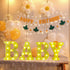 JUICYRAUL 4 Warm White BABY Marquee Light Up Letters, Large BABY Led Light Sign, Perfect for Baby Shower Birthday Home
