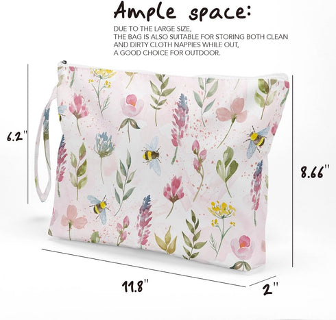 Fokongna Wet Bag, Wet Dry Bag, Makeup Bag, Toiletry Bag, Waterproof Large Capacity Travel Cosmetic Bag, Zipper Pouch