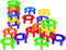 Constructive Playthings Ring Builders Stacking Toys, 96-Piece STEM Building Set for Kids