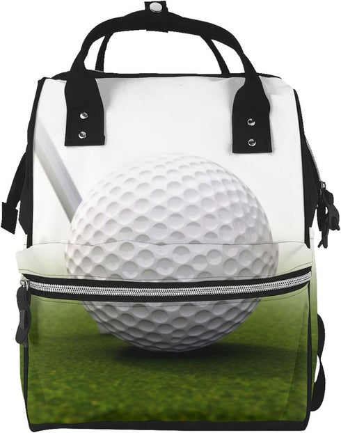 OUSIKA Golf Ball Print Diaper Bag Multifunction Laptop Backpack Travel Daypacks Large Nappy