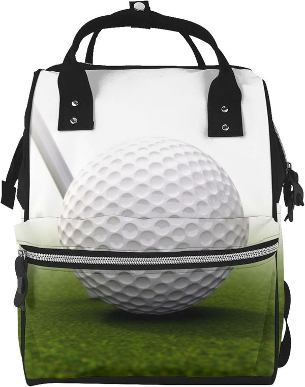 OUSIKA Golf Ball Print Diaper Bag Multifunction Laptop Backpack Travel Daypacks Large Nappy
