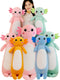 Long Pink Axolotl Plush Pillow, Stuffed Animal for Girls and Boys, Salamander Plush Toy Gift (100cm/39.37inch)