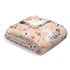 Watercolor Llama Boho Floral Leaves Baby Blanket, Wild Plants Soft Flannel Receiving Blanket 30x40 for Toddler