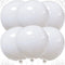 KatchOn Round White Foil Balloons, 22 Inch, Pack of 6 for Party Decorations, Metallic Birthday Balloons