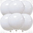 KatchOn Round White Foil Balloons, 22 Inch, Pack of 6 for Party Decorations, Metallic Birthday Balloons