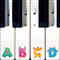 Crosby Monster Piano Stickers for Learning Piano or Keyboard - Transparent Removable Key Set for Beginners
