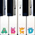 Crosby Monster Piano Stickers for Learning Piano or Keyboard - Transparent Removable Key Set for Beginners