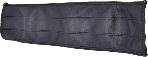 Fdit PU Baby Stroller Handle Cover, Removable Zipper Protector Sleeve for Armrest, Black