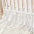 Brandream Triple Layer Cotton Crib Skirt - Solid White Dust Ruffle for Nursery