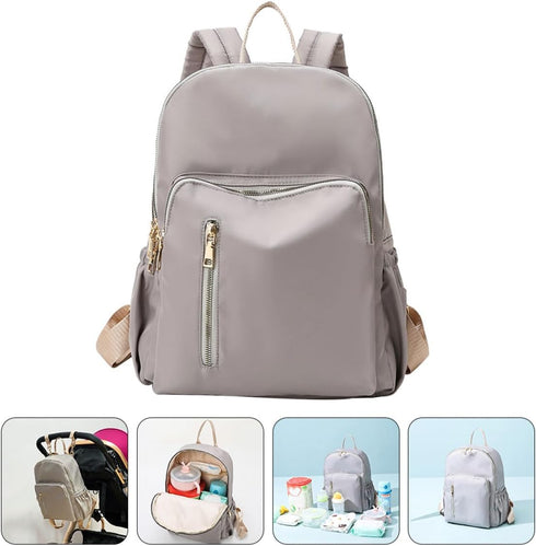 Mommy Backpack Commuting Backpack Large Capacity Waterproof Diaper Bag for Moms with Insulated Bottle Pouch Stroller