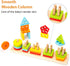 WOOD CITY Wooden Sorting & Stacking Toy, Montessori Shape Sorter for Toddlers, Early Educational Block Puzzles for Kids