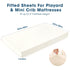 GRSSDER Mini Crib Sheets Fitted, Pack and Play Sheets 2 Pack, Ultra Soft Stretchy Sheets for Playard Mattress
