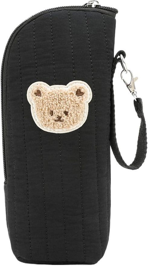 Generic Aluminum Film Insulated Baby Bottle Bag stroller bottle holder, cartoon bear storage pouch | thermal milk
