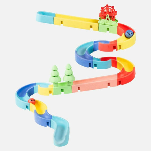 Waterslide: Marble Run - ECO, Interactive Bath Time Toy, Design & Build Your Own Ball Waterslide for Kids Ages 3+