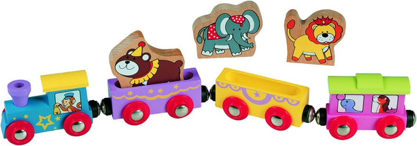 Maxim Enterprise, inc. Kids Circus Train with Steam Engine, 2 Cars, Caboose,