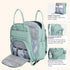 Backpack BabbleRoo Diaper Bag - Baby Essentials Travel Bag - Multi Function Water Resistant Diaper Bag, Travel