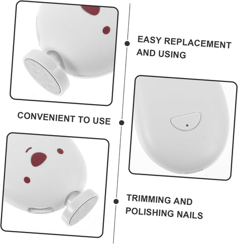 Trimmer WOONEKY Electric Nail Baby Multi-Function Nail Kit with Led for Infants Toddlers Boys and Girls