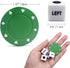 Annietfr Upgrade Left Right Center Dice Game Set, 3 Dices + 30pcs Green Poker Chips + Black Storage Tin