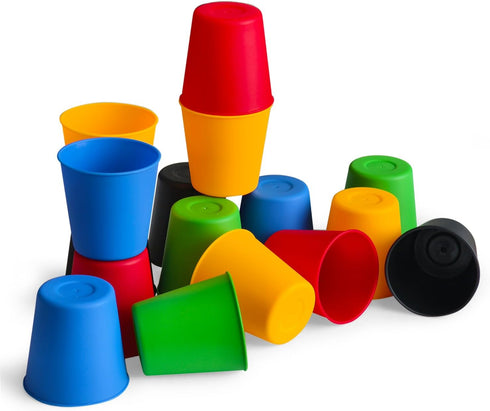 Quick Stacking Cups Games for Kids - Classic Matching Cup Game with 24 Cards & 30 Cups, Family Games for Party