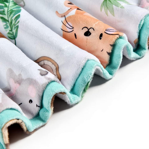 Baby Blanket Super Soft Minky Blanket, Cute Animal with Dotted Backing, 30 x 40 Inch, for Newborns Nursery Stroller