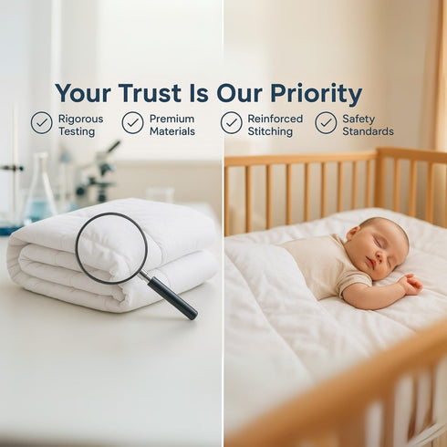 100% 200 Count (37 52) CIRCLESHOME Warm Crib Comforter - Soft, Comfortable, and Breatheable Cotton Comforter