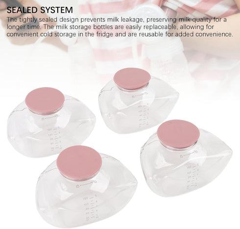 Nurnesy M9- Set 4 150 ML Wearable Breast Pump Accessories for of Breastmilk Collection Cups, Capacity, Ideal