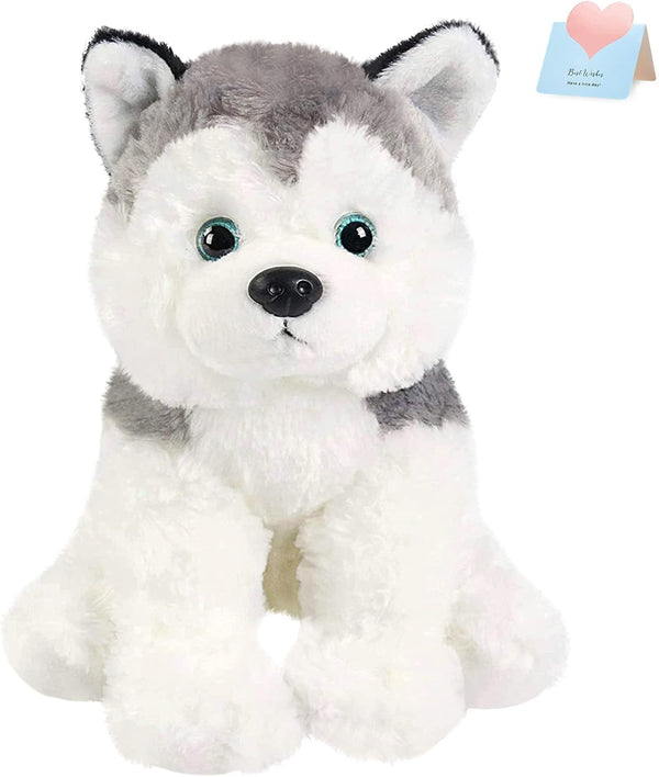 BSTAOFY 12'' Husky Stuffed Animal Realistic Puppy Dog Soft Plush Toys Adorable