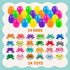 24 Pack Easter Basket Stuffers Easter Basket Essentials Prefilled Plastic Eggs with Axolotl Plush Toys Mini Mexican