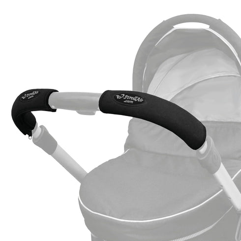 StrollAir Set of Two Universal Handle Sleeve Covers, Black, 9 Inch