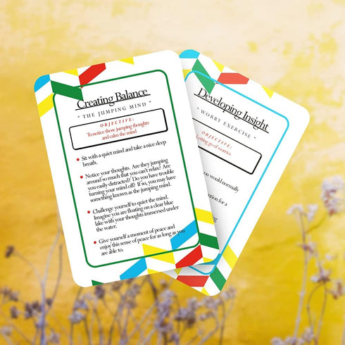Allura & Arcia 52 Mindfulness Cards - Stress Less, Mindful Meditation, Self Care & Relaxation