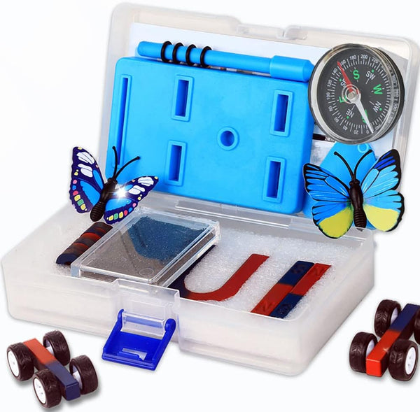 Labs Junior Science Magnet Set for Experiment Education Tools, Physics Toys for Kids Including Bar/Ring/Horseshoe