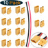10 Pairs HobbyPark XT30 Connectors Male Female Power Plugs with Heat Shrink Tubing for RC Lipo Battery Pack