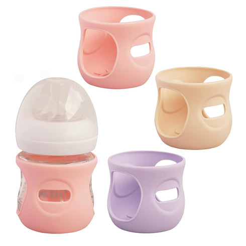 Kingwi 3 Pack Silicone Sleeves for Avent Natural Glass Baby Bottles, Anti Breakage
