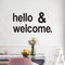 Wall Decal Stickers - Hello Welcome Stickers, Easy to Apply, Vinyl Wall Decor Art for Front Door, Inspirational