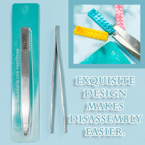 Micro Building Blocks Separator Tool Kit, Brick Tools Set Including 1 Multi-Functional Hammer, 1 Tweezers, 5 Brick
