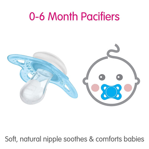 MAM 0-6 Pack, 6 Count Original Night Pacifiers Months, Best for Breastfed Babies, Glow in The Dark, Unisex, Value