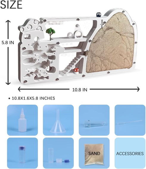 Ant Farm Castle - Ant Farms with Yellow Sand and Tool Kit, Educational Observation Kit for Kids, Adults, Science