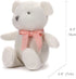 100% Organic Cotton Baby Stuffed Animals, White Teddy Bear for Newborn, 6.5"