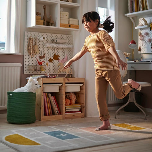 Generic 39 63 Inches Play Rug Activity Carpet for Balance and Coordination, Soft Recycled Polyester, Anti-Slip Rubber