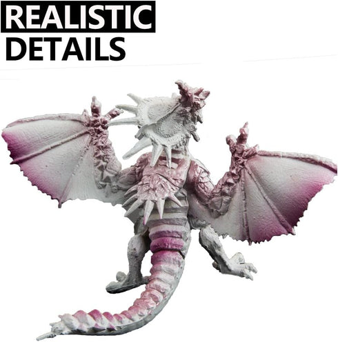 4 Inch Realistic Detail Dragon Toy Set, 12 Pcs Mini Dragon Figures with Gift Box for Kids